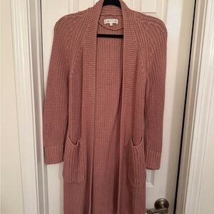 LOFT Dusty Rose Knit Cardigan